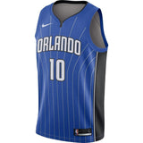 Men's Nike Evan Fournier Blue Orlando Magic Replica Swingman Jersey  Icon Edition  Blue