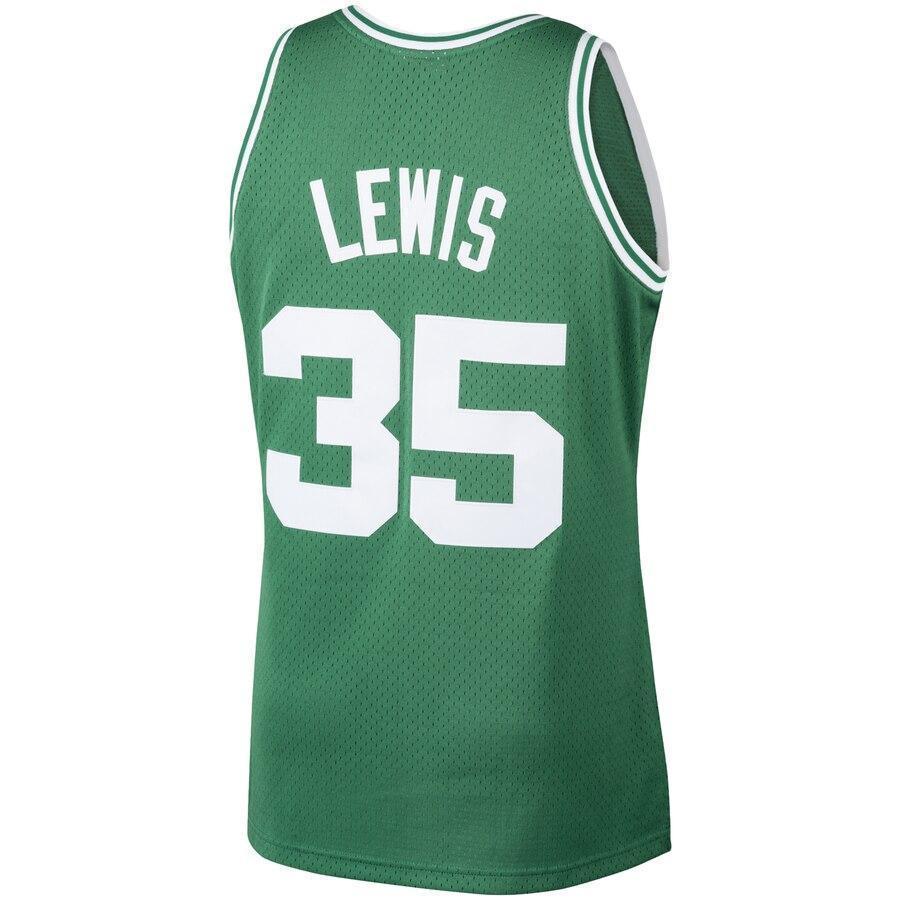 Men's Mitchell & Ness Reggie Lewis Kelly Green Boston Celtics  Hardwood Classics Swingman Jersey  Green