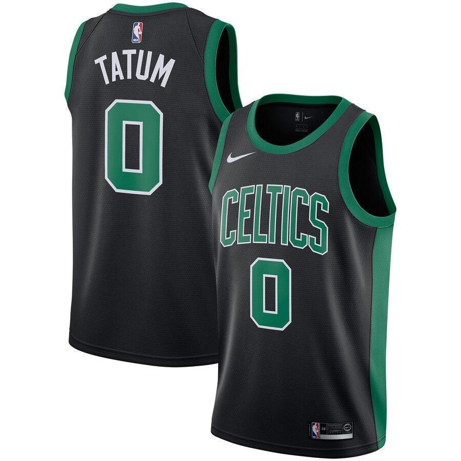 Men's Nike Jayson Tatum Black Boston Celtics Replica Swingman Jersey  Statement Edition  Black