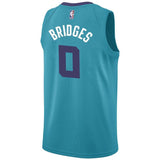 Men's Jordan Brand Miles Bridges Teal Charlotte Hornets Swingman Sponsor Patch Jersey – Icon Edition  Aqua