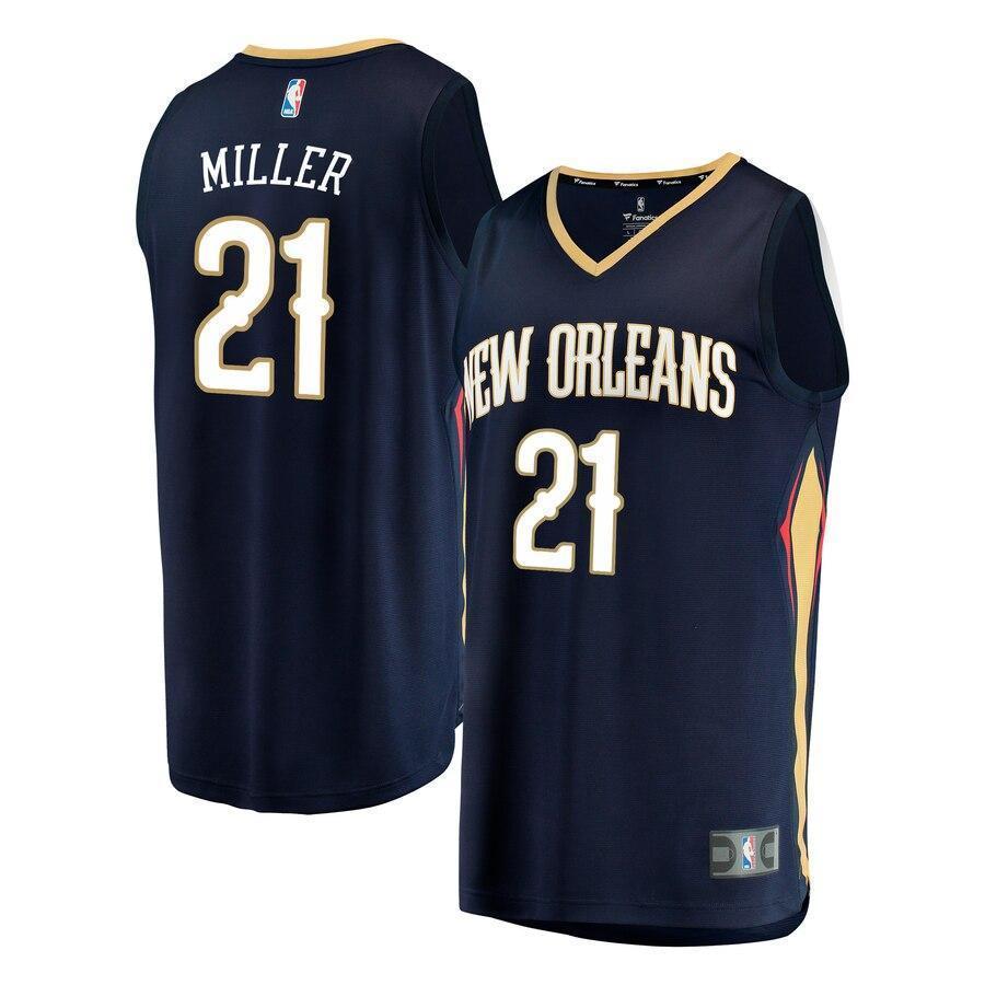 Men's Fanatics Branded Darius Miller Navy New Orleans Pelicans Fast Break Replica Player Jersey  Icon Edition  Navy
