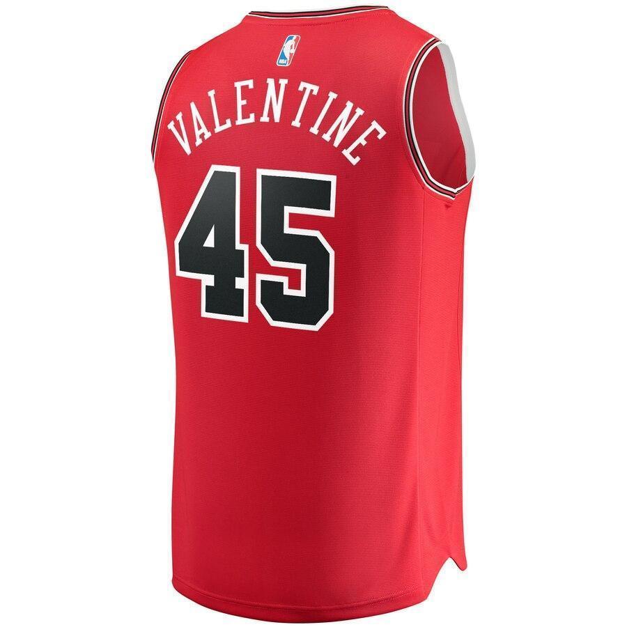 Men's Fanatics Branded Denzel Valentine Red Chicago Bulls Fast Break Replica Jersey  Icon Edition  Red