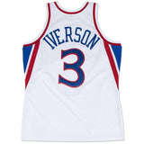 Mitchell & Ness Philadelphia 7ers # Allen Iverson White  Throwback Premium Jersey  White
