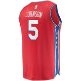 Men's Fanatics Branded Amir Johnson Red Philadelphia 7ers Fast Break Replica Player Jersey  Statement Edition  Red