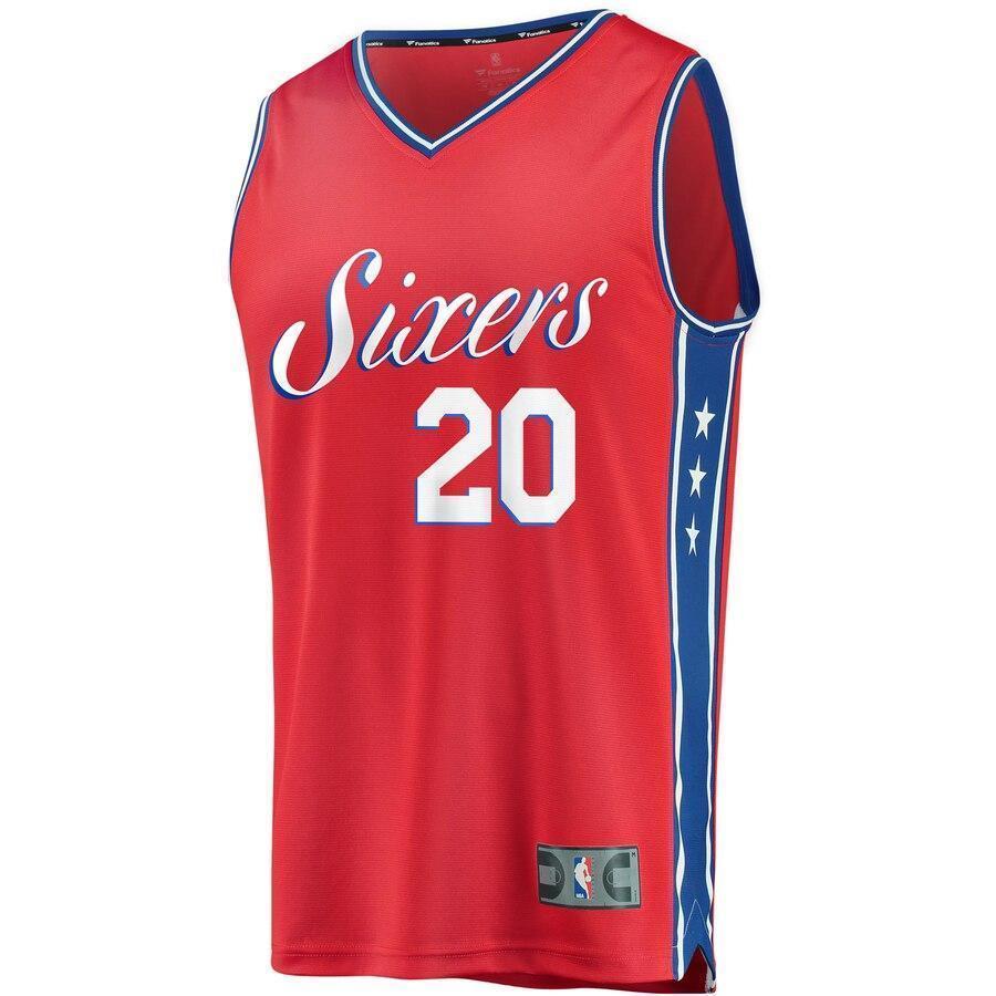 Men's Fanatics Branded Markelle Fultz Red Philadelphia 7ers Fast Break Replica Player Jersey  Statement Edition  Red