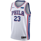 Men's Nike Jimmy Butler White Philadelphia 7ers Swingman Sponsor Patch Jersey  Association Edition  White