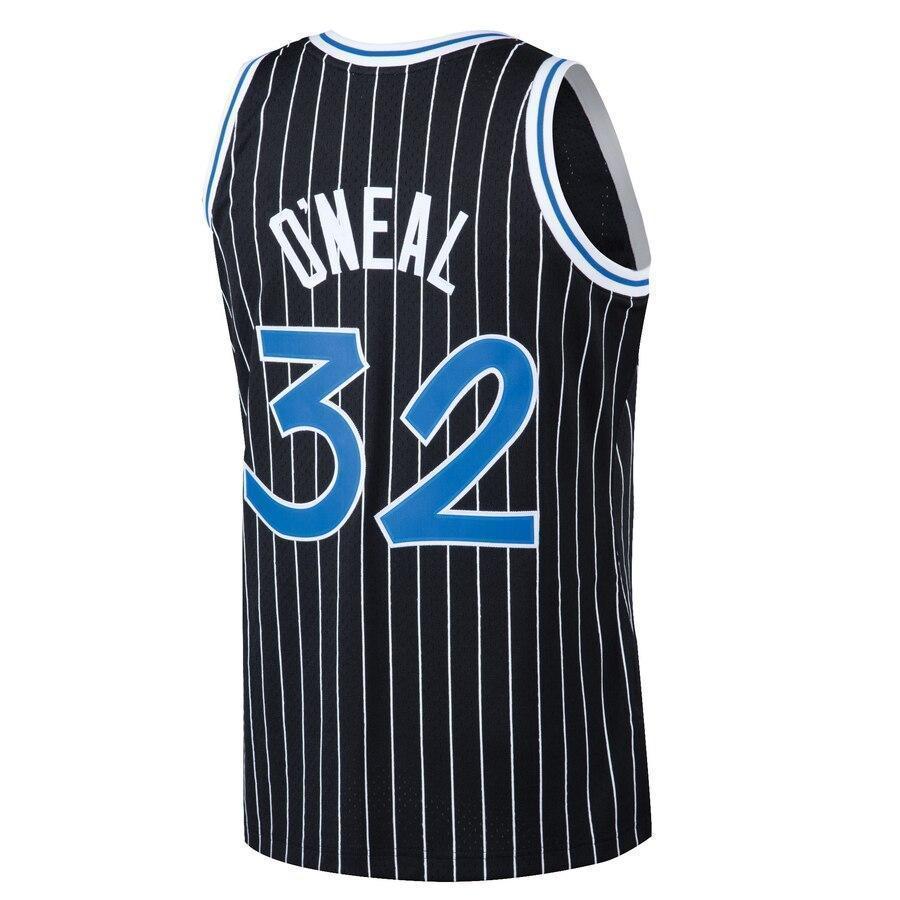 Men's Mitchell & Ness Shaquille O'Neal Black Orlando Magic  Hardwood Classics Swingman Jersey   Black