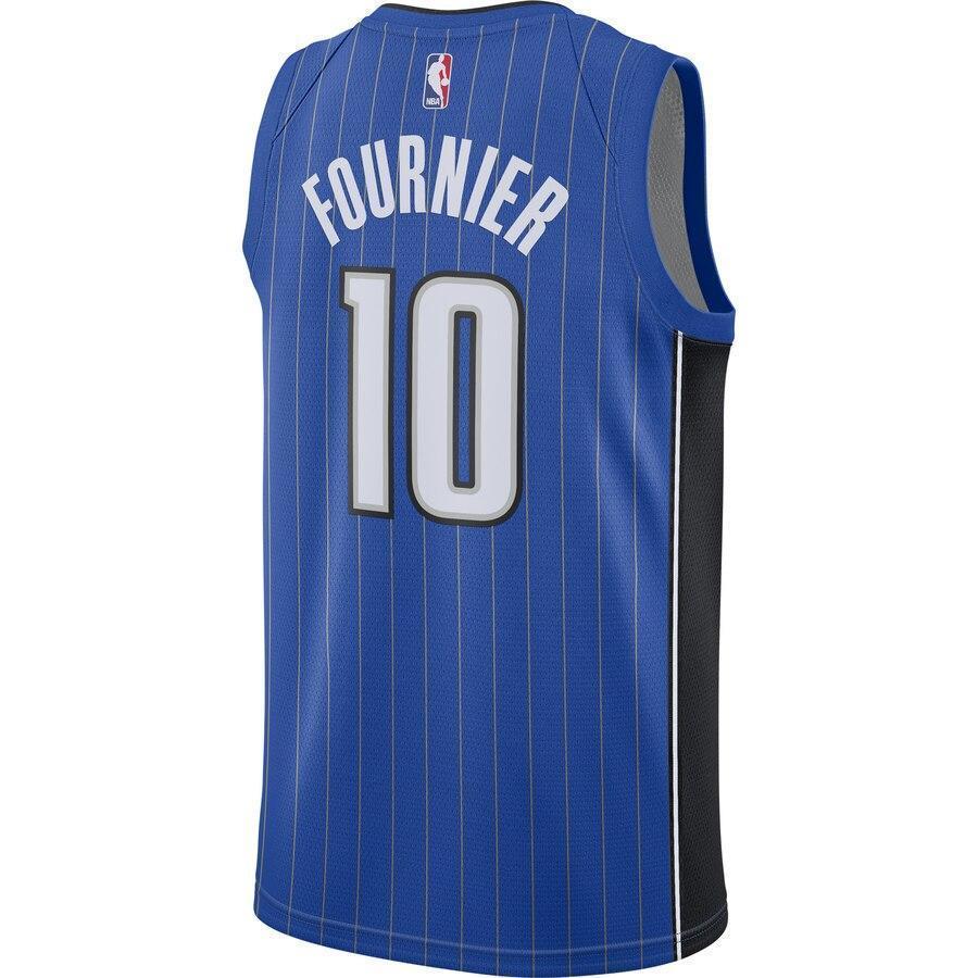 Men's Nike Evan Fournier Blue Orlando Magic Replica Swingman Jersey  Icon Edition  Blue