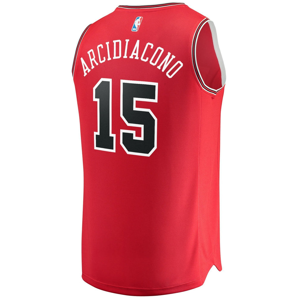 Men's Fanatics Branded Ryan Arcidiacono Red Chicago Bulls Fast Break Road Replica Player Jersey  Icon Edition  Red