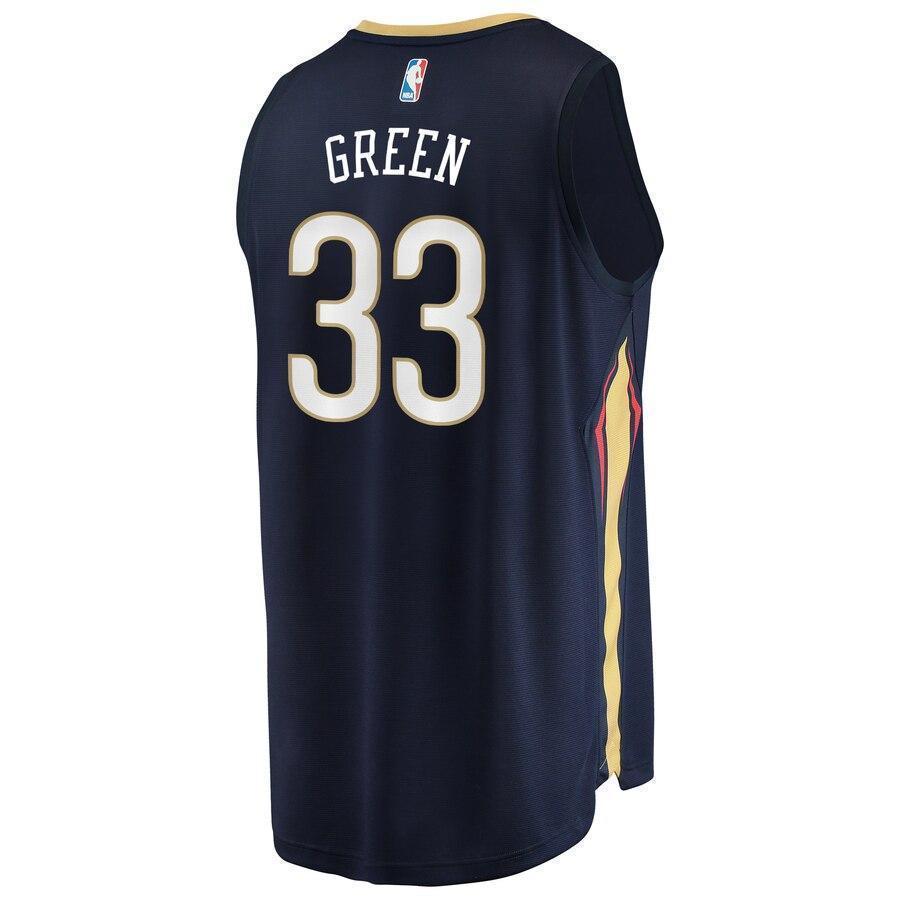 Men's Fanatics Branded Garlon Green Navy New Orleans Pelicans Fast Break Replica Jersey – Icon Edition  Navy