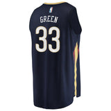 Men's Fanatics Branded Garlon Green Navy New Orleans Pelicans Fast Break Replica Jersey – Icon Edition  Navy