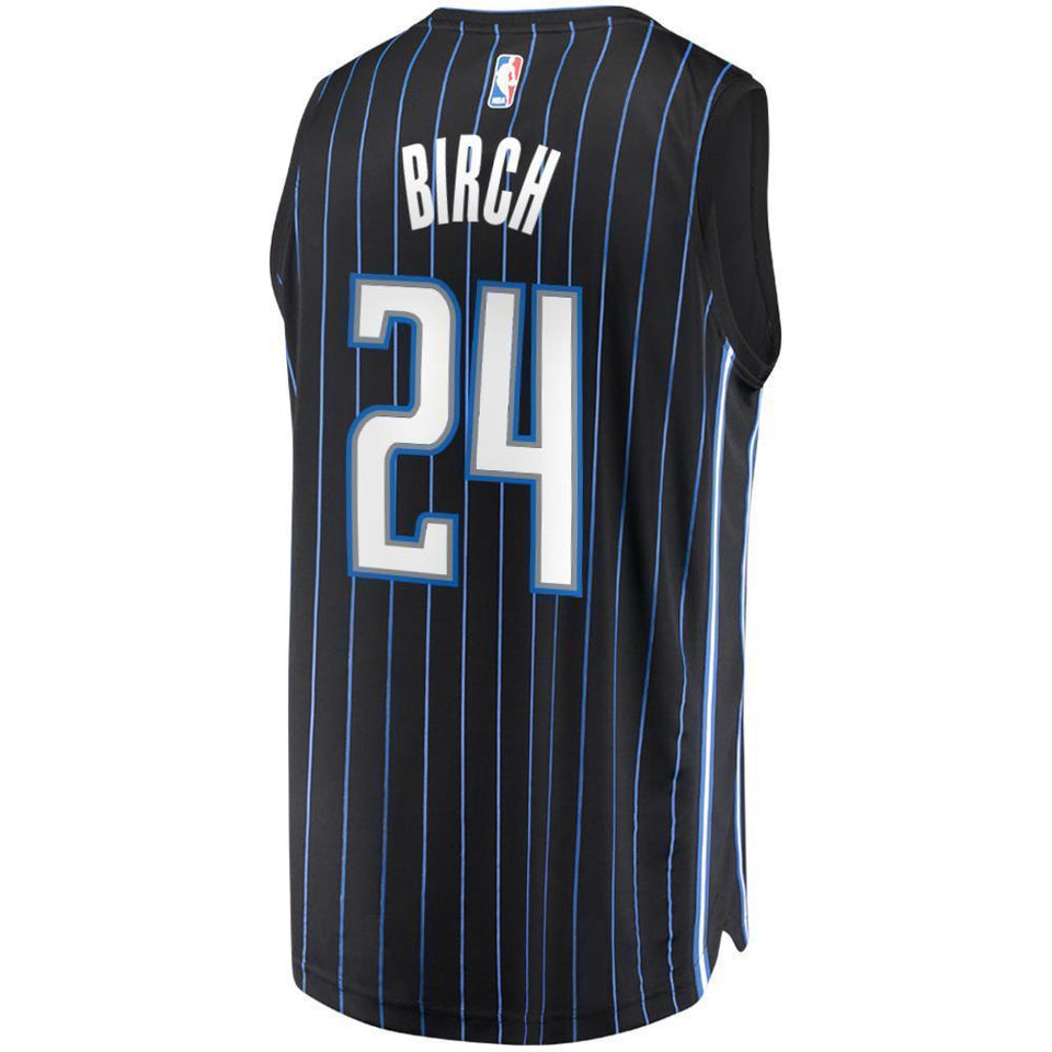 Men's Fanatics Branded Khem Birch Black Orlando Magic Fast Break Replica Player Jersey  Statement Edition  Black