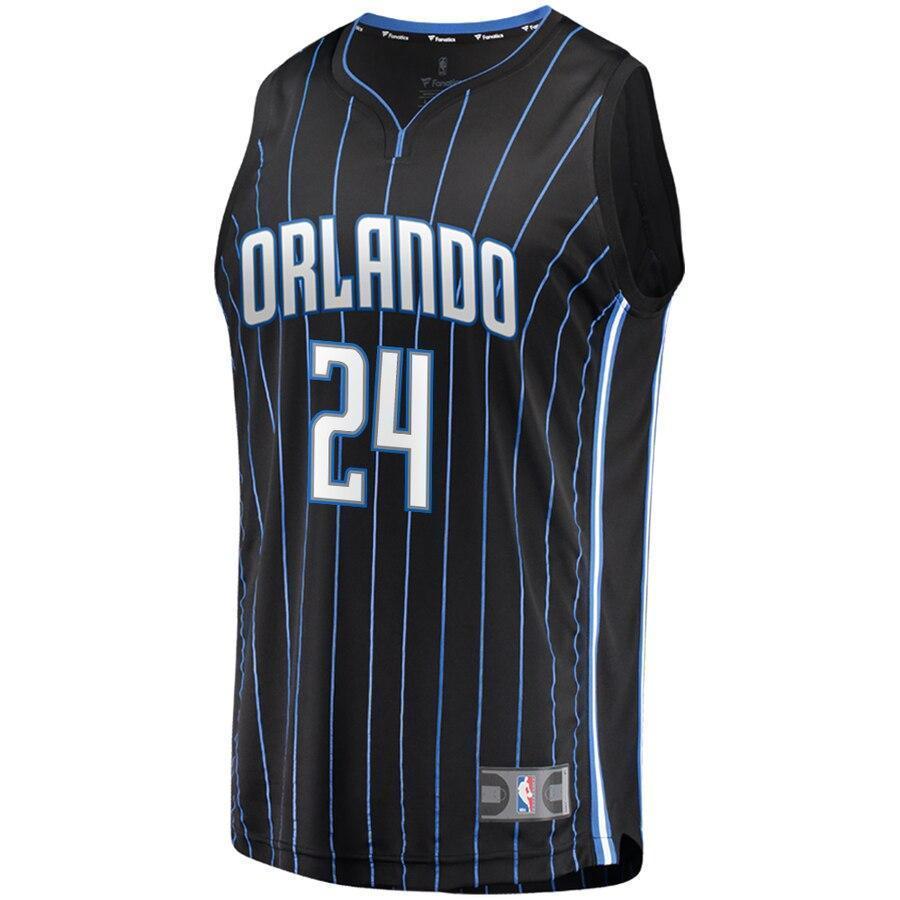 Men's Fanatics Branded Khem Birch Black Orlando Magic Fast Break Replica Player Jersey  Statement Edition  Black