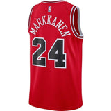 Men's Nike Lauri Markkanen Red Chicago Bulls Replica Swingman Jersey  Icon Edition  Red