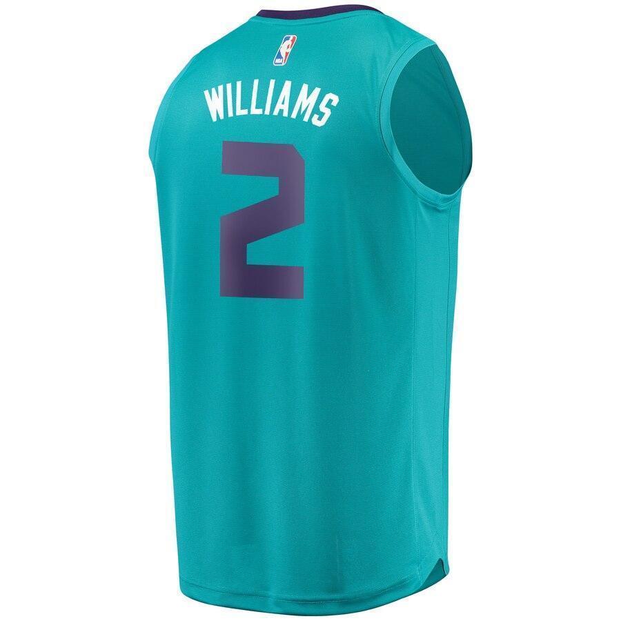 Youth Fanatics Branded Marvin Williams Teal Charlotte Hornets Fast Break Player Jersey  Icon Edition  Aqua