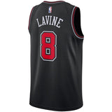Men's Nike Zach LaVine Black Chicago Bulls Replica Swingman Jersey  Statement Edition  Black
