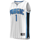 Men's Fanatics Branded Jonathan Isaac White Orlando Magic Fast Break Jersey  Association Edition  White