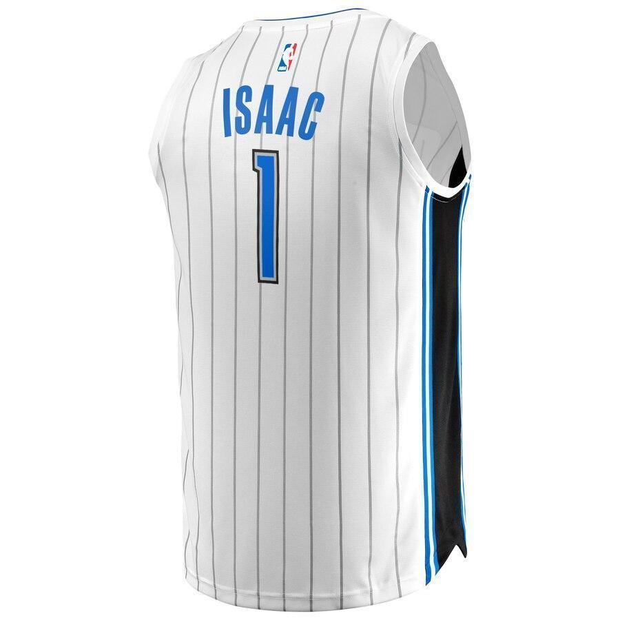 Men's Fanatics Branded Jonathan Isaac White Orlando Magic Fast Break Jersey  Association Edition  White