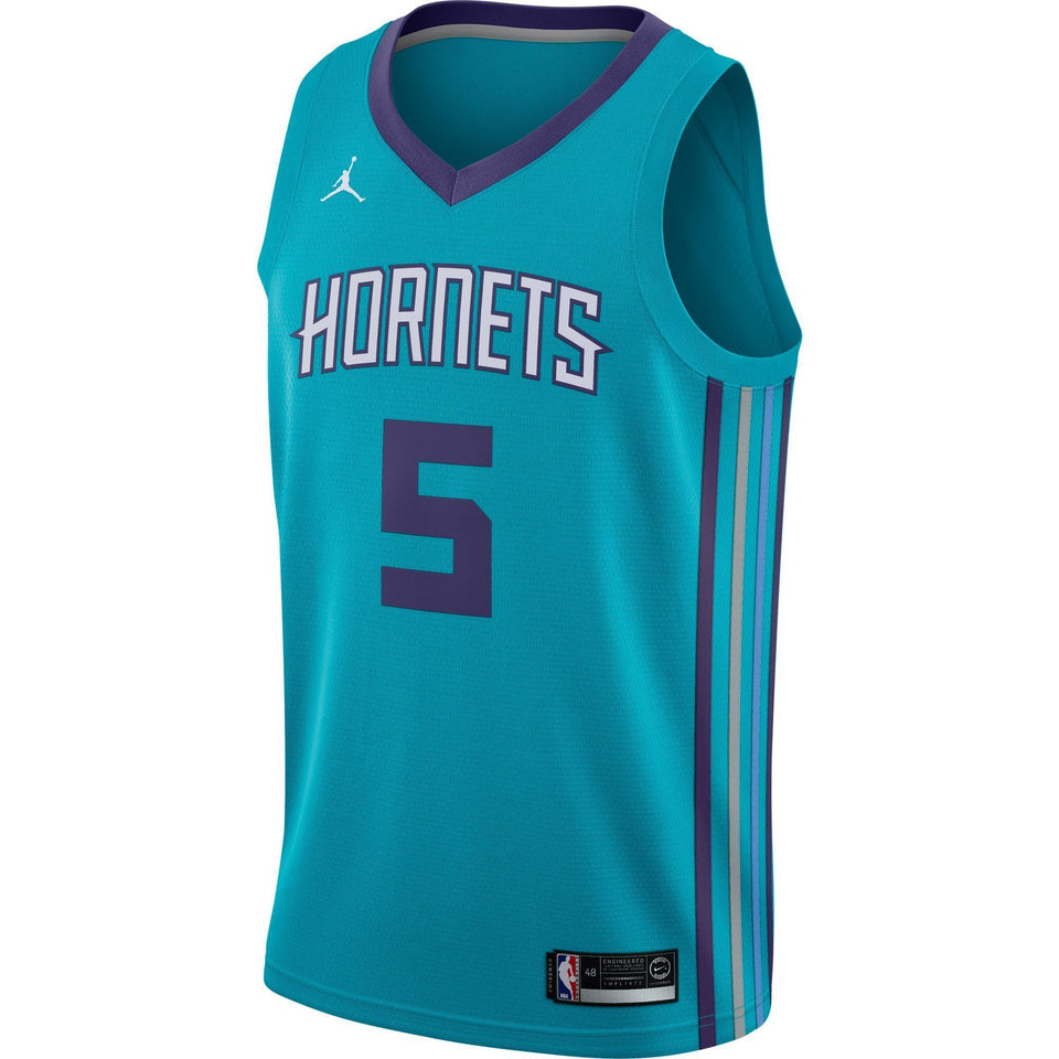 Men's Jordan Brand Nicolas Batum Teal Charlotte Hornets Swingman Jersey  Icon Edition  Aqua