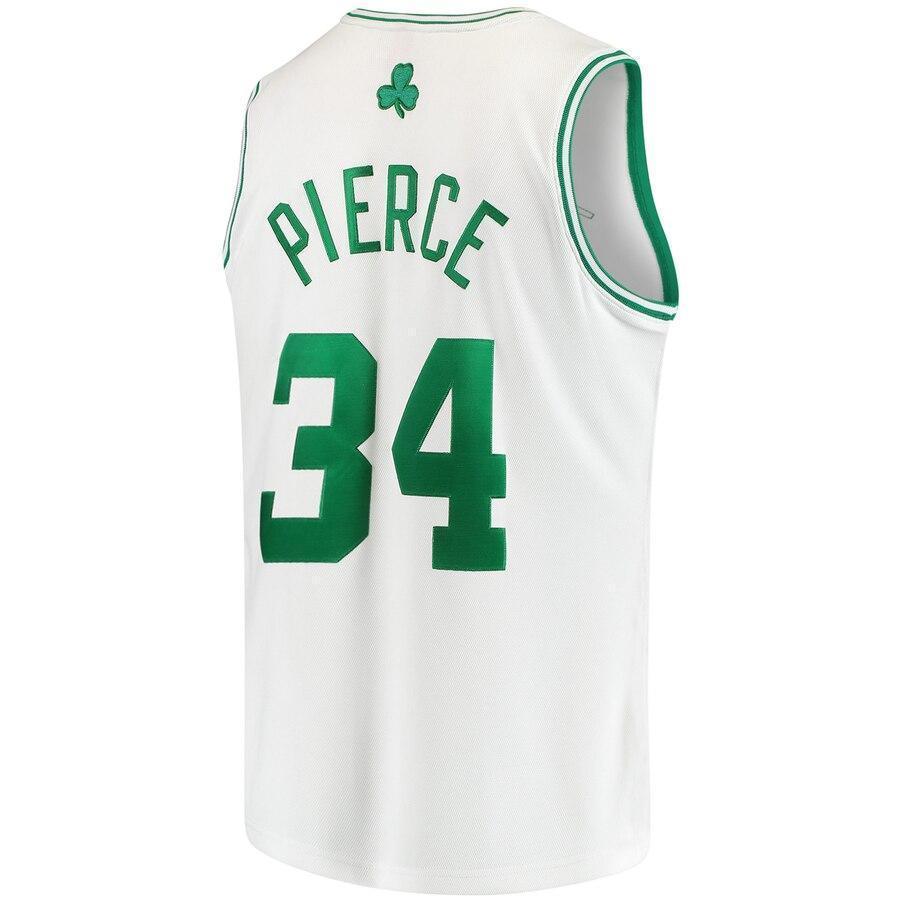 Men's Mitchell & Ness Paul Pierce White Boston Celtics Home 7/ Hardwood Classics Authentic Jersey  White
