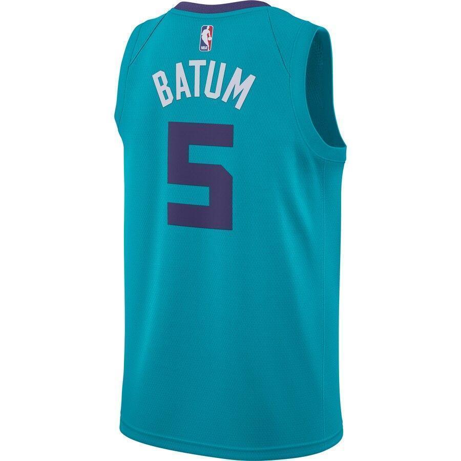 Men's Jordan Brand Nicolas Batum Teal Charlotte Hornets Swingman Jersey  Icon Edition  Aqua