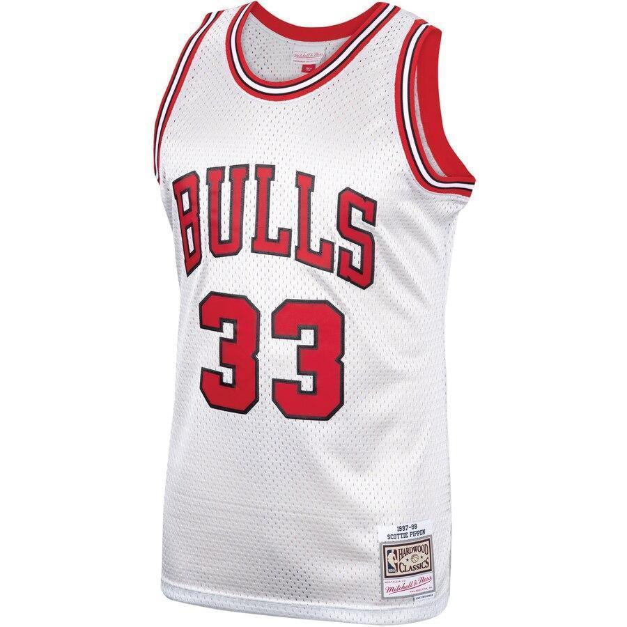 Scottie Pippen Chicago Bulls Mitchell & Ness Hardwood Classics Platinum Swingman Jersey  White