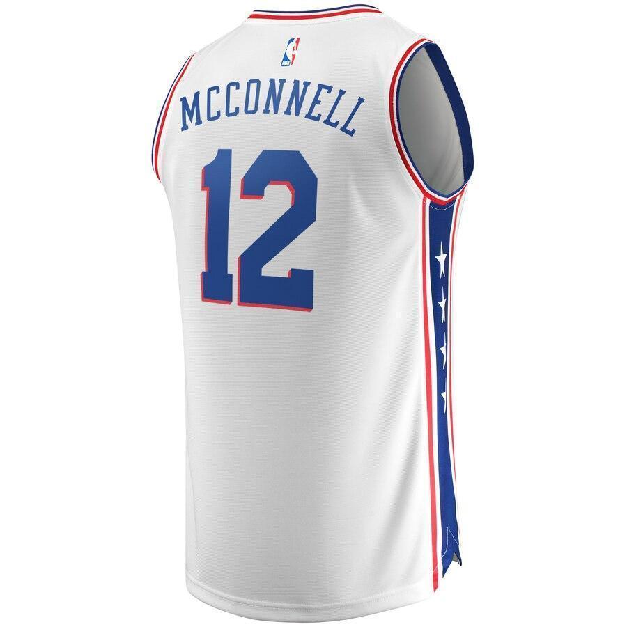 Men's Fanatics Branded T.J. McConnell White Philadelphia 7ers Fast Break Jersey  Association Edition  White