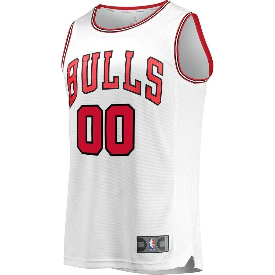 Men's Fanatics Branded White Chicago Bulls Fast Break Custom Replica Jersey  Association Edition  White