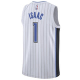 Men's Nike Jonathan Isaac White Orlando Magic Swingman Sponsor Patch Jersey  Association Edition  White