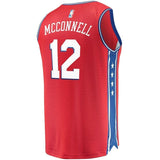 Men's Fanatics Branded T.J. McConnell Red Philadelphia 7ers Fast Break Replica Player Jersey  Statement Edition  Red