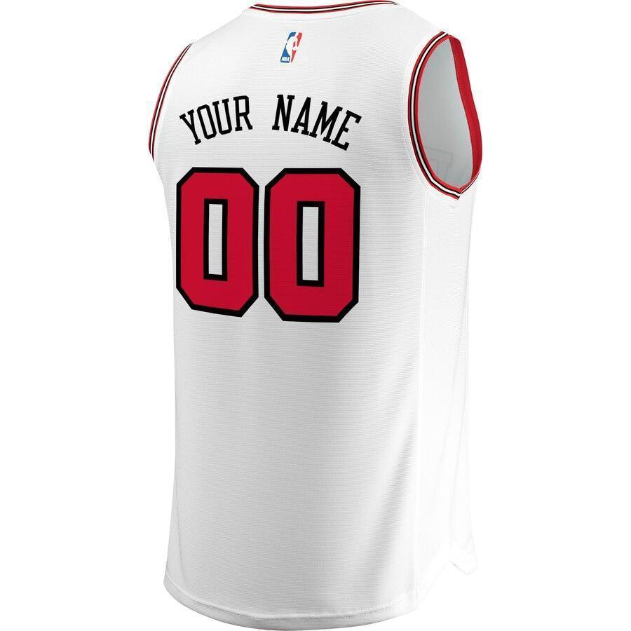 Youth Fanatics Branded White Chicago Bulls Fast Break Custom Replica Jersey  Association Edition  White