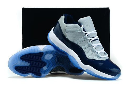 Nike Air Jordan 11 Retro Low Georgetown Grey Navi White Men Shoes Sale