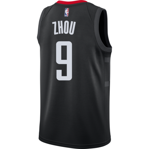 Zhou Qi Houston Rockets Statement Edition Swingman Jersey  Black