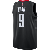 Zhou Qi Houston Rockets Statement Edition Swingman Jersey  Black